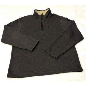 GH BASS & CO 1/4-Zip W/COLLAR Sweater Men's Size L Mid-Weight Knit PULLOVER